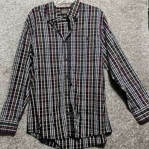 CE Schmidt Workwear Men’s plaid long sleeve button up Shirt Size Medium